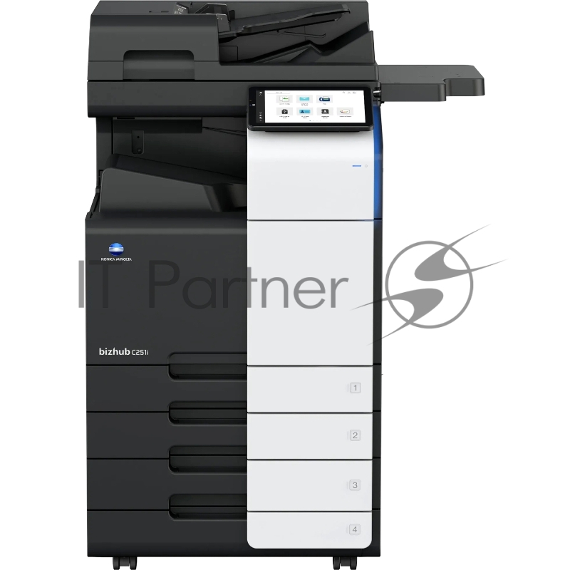 МФУ лазерное Konica Minolta bizhub C251i (A3, 25 стр./мин, без крышки и ADF, без тумбы, без картриджей, без кабеля питания, запуск только инженером платно)