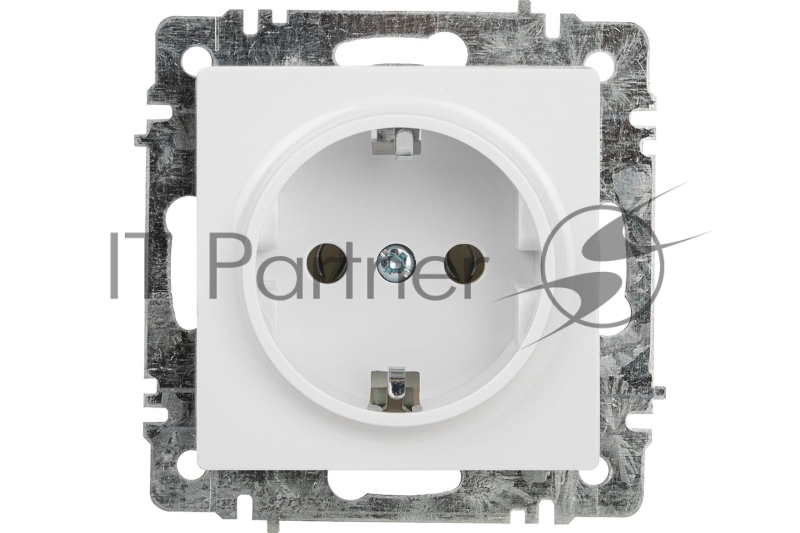 Розетка Intro Accent 6-202-01 2P+E Schuko 16А-250В IP20 СУ AL/CU белый Б0063678