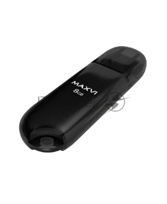 Флешка USB Maxvi P1 (FD8GBUSB20C10P1 black), 8Gb, USB 2.0, R/W 12/5, черный