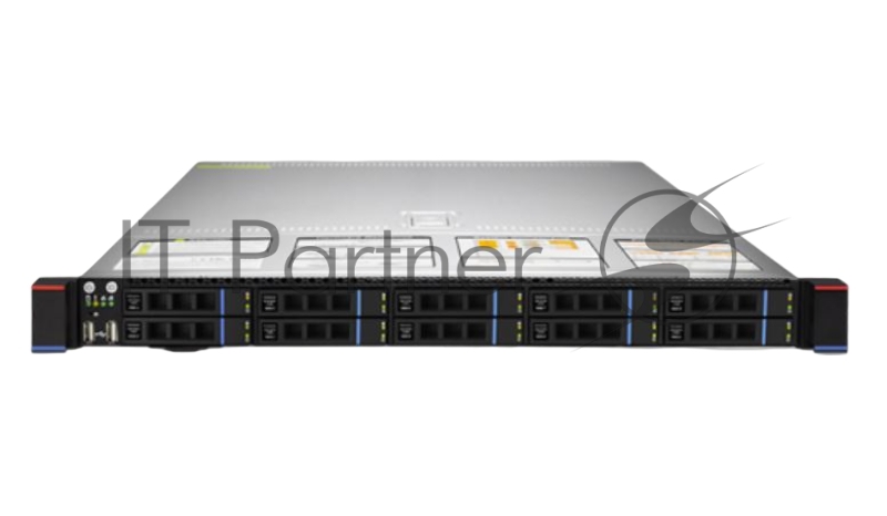Серверная платформа Gooxi SR101-D10R 1U, 2x Socket SP3; 32x DDR4; 10x 2.5" SATA/SAS; 2х M.2 NVMe 2280; 2xPCIe 4.0x16; OCP3.0; 2x1GbE i350; IPMI; RAIL; 2x1300W (EU power cables)