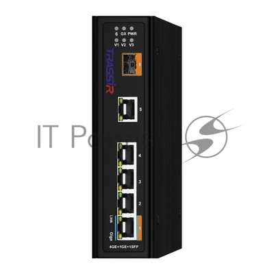 Неуправляемый промышленный коммутатор Trassir TR-NS15061S-150-4POE c 4 PoE портами