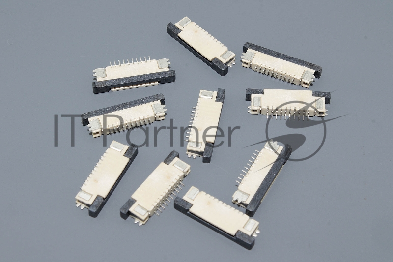 Разъем FPC Half Coverage Top Contact 0.8K-BS-10PWB 10 pin высота 2мм шаг 0,8мм 10 шт