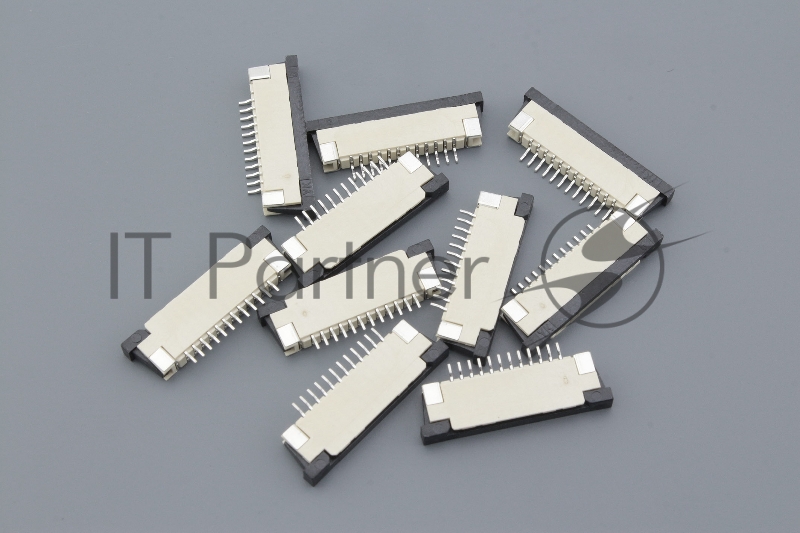 Разъем FPC Half Coverage Top Contact 1.0K-BS-12PWB 12 pin высота 2мм шаг 1мм 10 шт