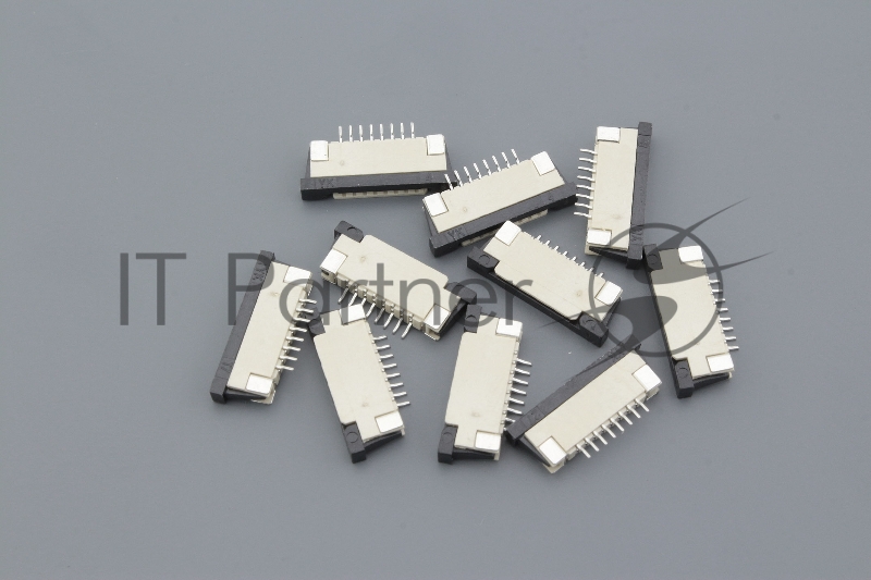 Разъем FPC Half Coverage Top Contact 1.0K-BS-8PWB 8 pin высота 2мм шаг 1мм 10 шт
