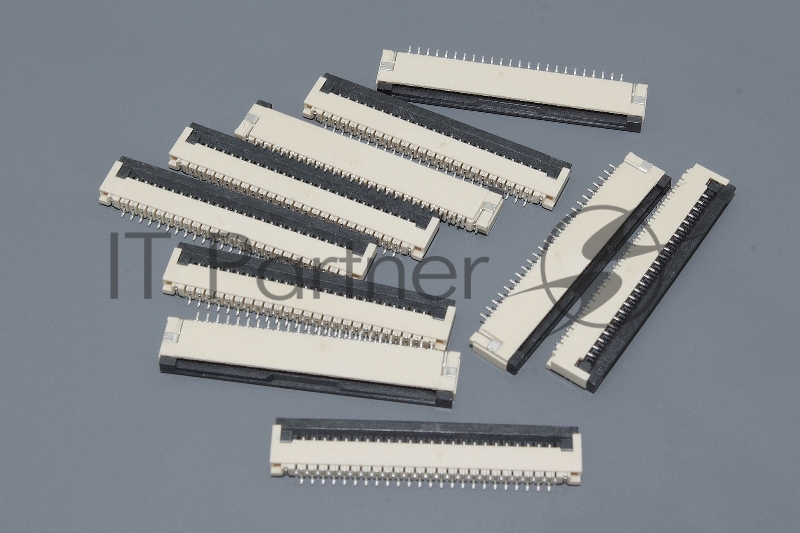 Разъем FPC Flip-Lock 1010-24RLGF 24 pin высота 1мм шаг 1мм 10 шт