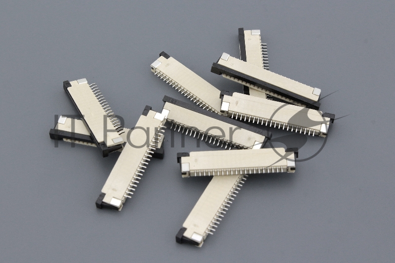 Разъем FPC Half Coverage Bottom Contact 1.0K-BX-20PWB 20 pin высота 2мм шаг 1мм 10 шт