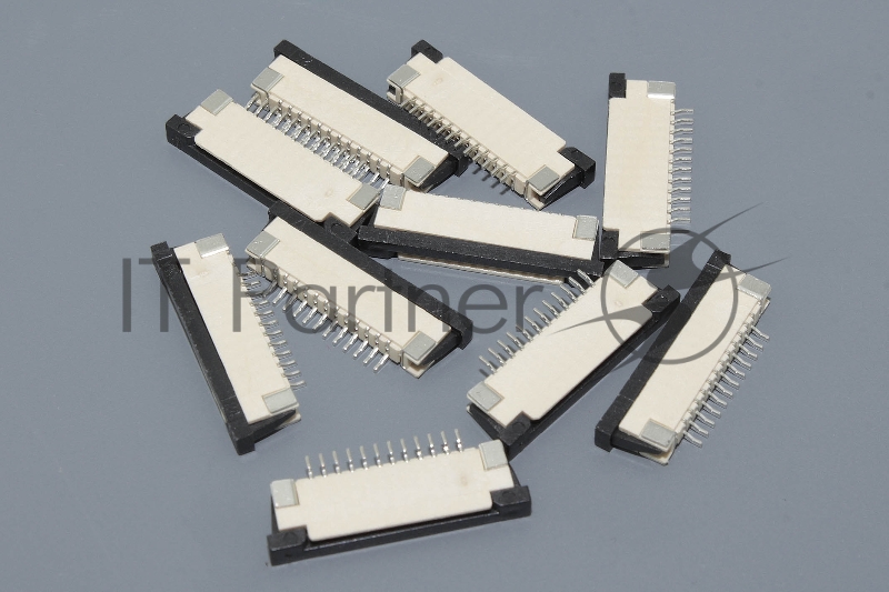 Разъем FPC Half Coverage Bottom Contact 1.0K-BX-12PWB 12 pin высота 2мм шаг 1мм 10 шт