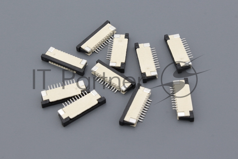 Разъем FPC Half Coverage Bottom Contact 1.0K-BX-10PWB 10 pin высота 2мм шаг 1мм 10 шт