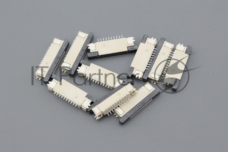 Разъем FPC Half Coverage Bottom Contact 0.8K-BX-10PWB 10 pin высота 2мм шаг 0,8мм 10 шт