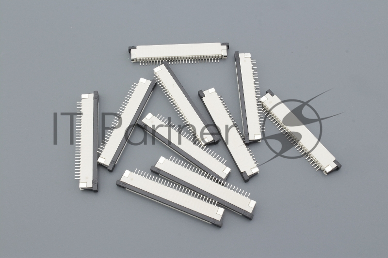 Разъем FPC Half Coverage Top Contact 1.0K-BS-28PWB 28 pin высота 2мм шаг 1мм 10 шт