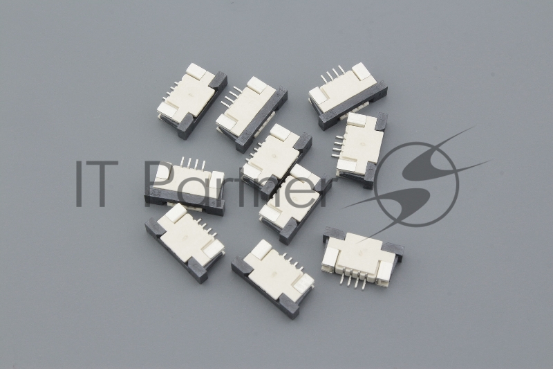 Разъем FPC Half Coverage Top Contact 1.0K-BS-4PWB 4 pin высота 2мм шаг 1мм 10 шт