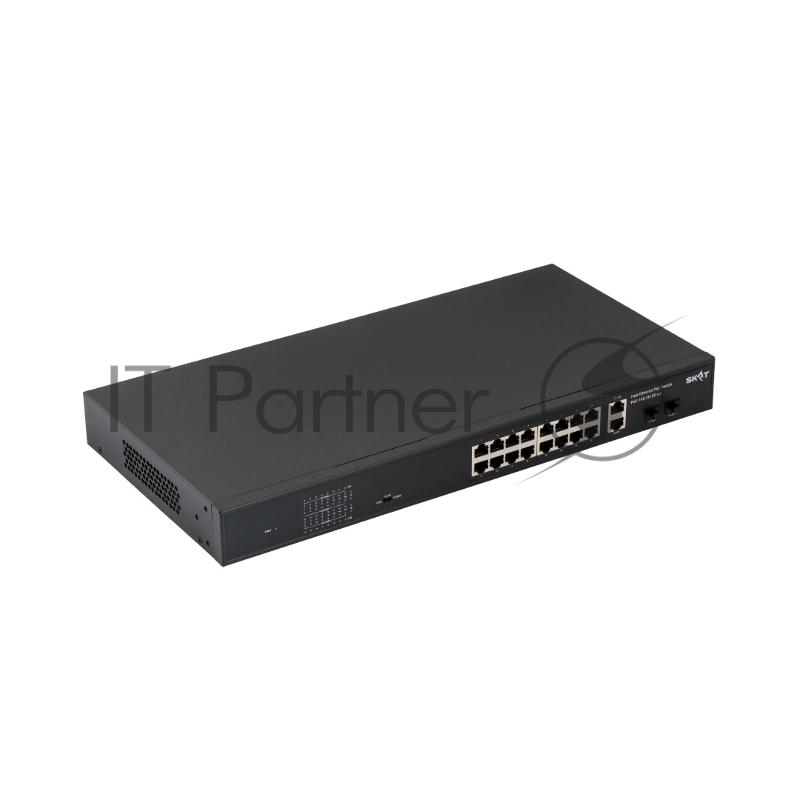 Коммутатор Бастион SKAT PoE-16E-2G-2S v.2, 16×100 Мбит/с PoE+ + 4×1 Гбит/с Uplink/SFP, неуправляемый