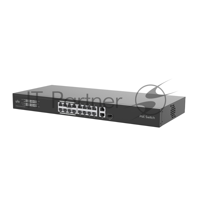 Коммутатор Uniview NSW3000-16T1GT1GC-POE-IN, 16×100 Мбит/с PoE+ + 2×1 Гбит/с Uplink, управляемый