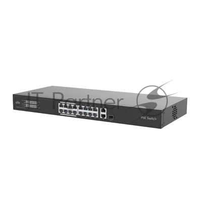 Коммутатор Uniview NSW3000-16T1GT1GC-POE-IN, 16×100 Мбит/с PoE+ + 2×1 Гбит/с Uplink, управляемый
