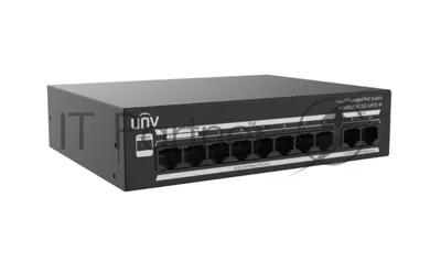 Коммутатор Uniview NSW3000-8T2GT-LPOE-IN, 8×100 Мбит/с PoE+ + 2×1 Гбит/с Uplink, управляемый