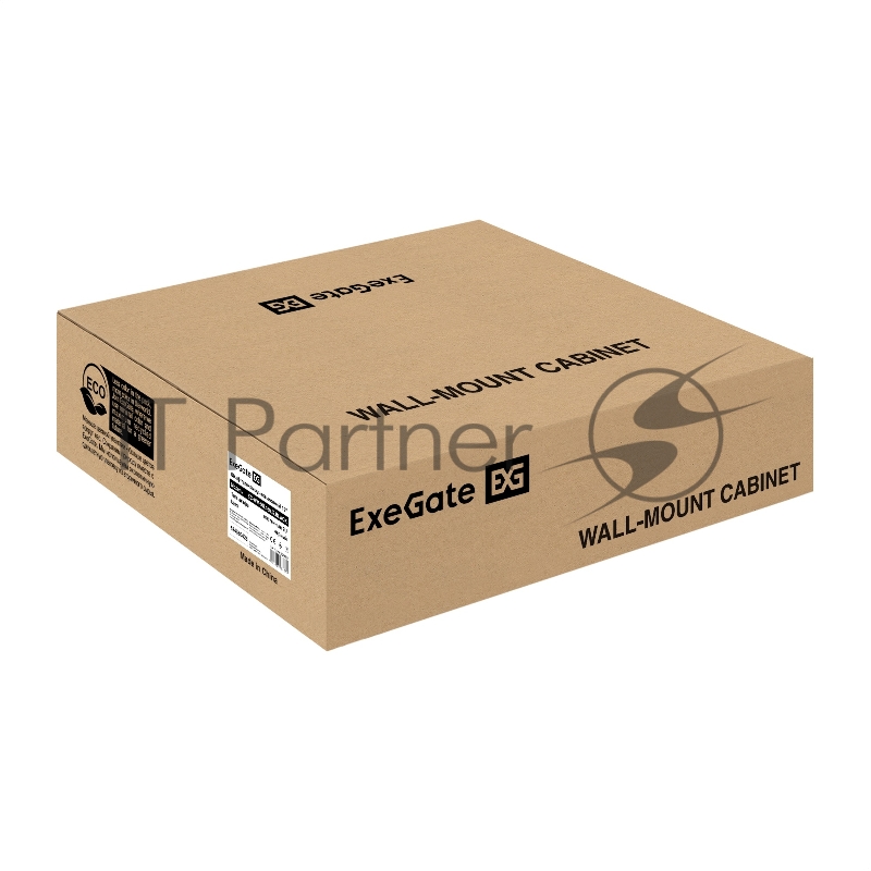 Шкаф телекоммуникационный 19" настенный 9U ExeGate EC-WM-9U.450.G.BLACK (19", 9U, 600x450x500 мм (ШхГхВ), передняя дверь закаленное стекло, съемные боковые панели, пыле- и влагозащита IP23, черный RAL 9004)