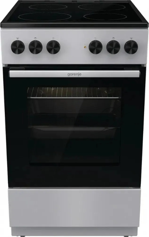 Плита электрическая Gorenje GEC5A12SG серый/черный стеклокерамика (без крышки)