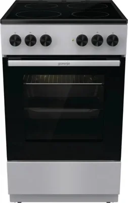 Плита электрическая Gorenje GEC5A12SG серый/черный стеклокерамика (без крышки)