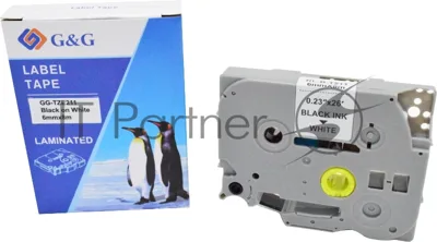 Картридж ленточный G&G GG-TZE211 черный на белом 6x8 для Brother 1010/1280/1280VP/2700VP