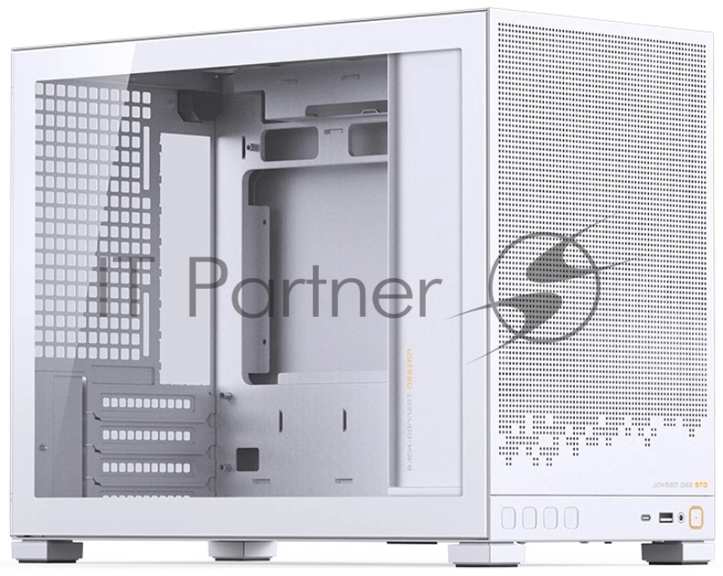 Компьютерный корпус без блока питания Case JONSBO D32 STD, Mini-Tower, TG, no fan, 1xUSB-A 3.0 + 1xUSB-C 3.1, mATX, mITX белый