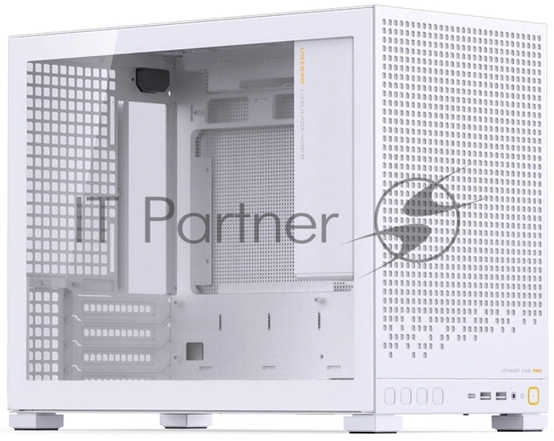 Корпус без блока питания Case JONSBO D32 PRO, Mini-Tower, TG, no fan, 2xUSB-A 3.2 + 1xUSB-C 3.2, mATX, mDTX, mITX White