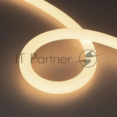 Лента светодиодная герметичная MOONLIGHT-SIDE-A336-D25mm 24V Warm3000 360deg (14.4 W/m, IP65, 2835, 5m, wire x2) ( Боковой вывод кабеля)