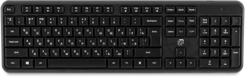 Клавиатура Oklick K888W беспроводная, радиоканал, чёрный