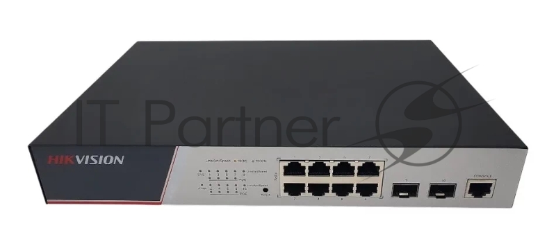 Коммутатор Hikvision DS-3E2510P(B), 8×1 Гбит/с PoE + 2×1 Гбит/с SFP, управляемый