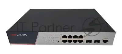 Коммутатор Hikvision DS-3E2510P(B), 8×1 Гбит/с PoE + 2×1 Гбит/с SFP, управляемый