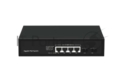 Коммутатор GIGALINK GL-SW-G005-04P(BT), 4×1 Гбит/с PoE + 2×1 Гбит/с SFP, неуправляемый