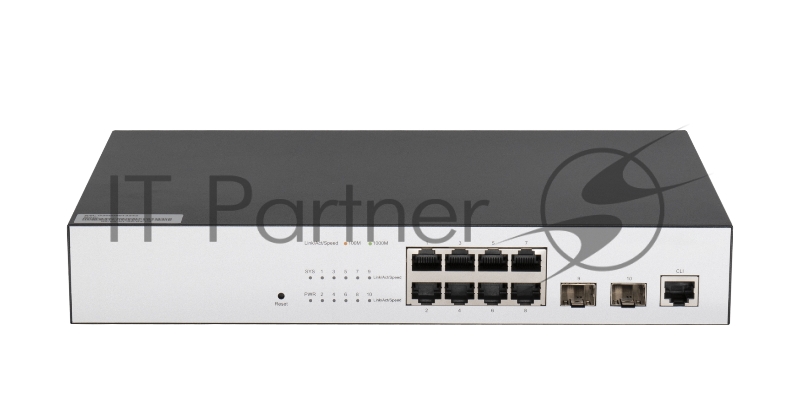 Коммутатор GIGALINK GL-SW-G201-10, 8×1 Гбит/с + 2×1 Гбит/с SFP, управляемый