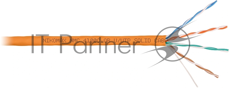 Кабель NIKOMAX U/UTP NMC 4100C-OR - 4 пары, Кат.5e, нг(А)-HF, внутр., оранжевый, 305м