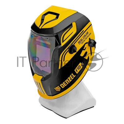 Щиток защитный лицевой (маска сварщика) Denzel F10, см. окно 100х96, Real Color, DIN 4-8/9-13