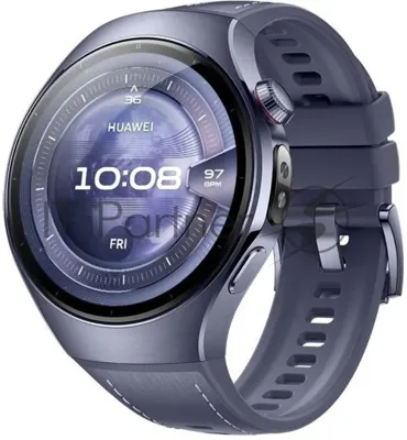 Умные часы Huawei Watch 5 Rates-L39L, 1.5" LTPO AMOLED, Wi-Fi, Bluetooth, NFC, IP69, серый / пурпурный