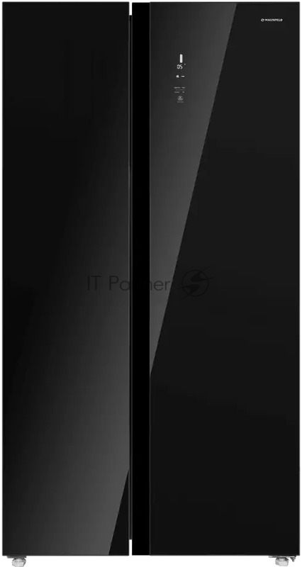 Холодильник Maunfeld MFF177NFB Slim Inverter черный двухкамерный 352/198л морозилка слева, No Frost, Side by Side
