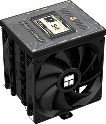 Устройство охлаждения(кулер) Thermalright Burst Assassin Vision 120 Soc-AM5/AM4/1200/1700/1851 черный 4-pin 25.6dB Al+Cu LCD Ret (BA120-VISION-BL)
