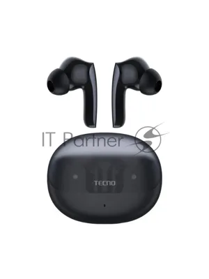 Беспроводные наушники Tecno Sonic (SC02) черный, вкладыши/внутриканальные (трансформер), Bluetooth, до 10 ч