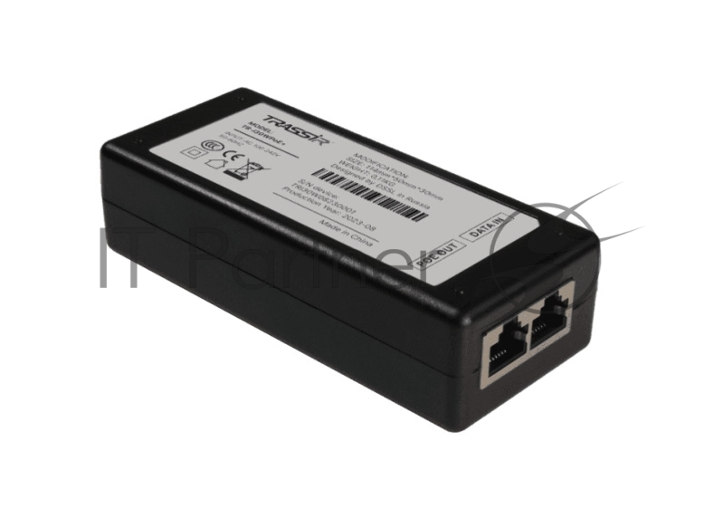 POE-инжектор TRASSIR TR-I30WPoE+ Вход: 100-240В 50/60Гц . Мощность POE на порт 30Вт. Общий бюджет 65Вт. Порты: 1*RJ45*10/100/1000M Data IN, 1*RJ45*10/100/1000M PoE OUT. Предназначен для питания устройств по протоколам IEEE 802.3af/at. Функция автоматического определения PoE устройств. Молниезащита