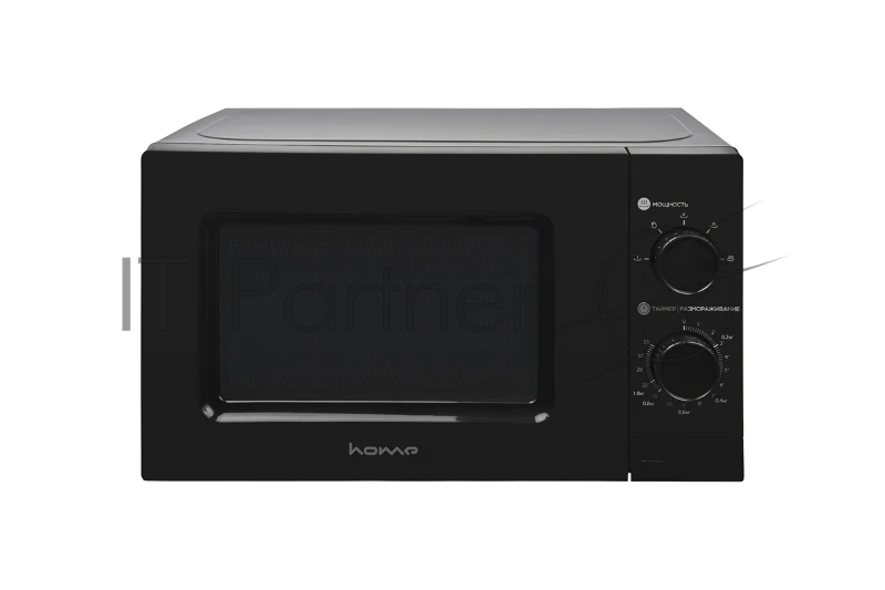 Микроволновая печь HOME HMM207BB черный, 20 л, 700 Вт, переключатели - поворотный механизм