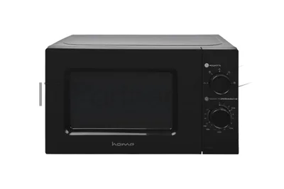 Микроволновая печь HOME HMM207BB черный, 20 л, 700 Вт, переключатели - поворотный механизм