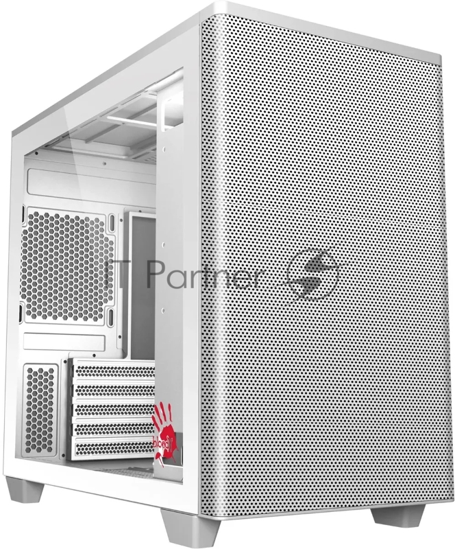 Компьютерный корпус Bloody BD-CC117F белый без БП mATX 5x120мм 1xUSB 2.0 1xUSB 3.0 audio bott PSU