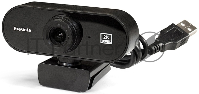 Веб-камера ExeGate Stream C940 2K 2560x1440, 30 кадр/с, USB Type-A, микрофон (шумоподавление), универсальное крепление