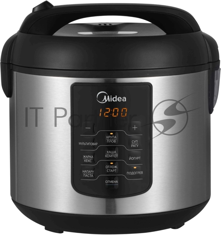 Мультиварка Midea MPC-6035 серебристый, 5 л, 860 Вт, кнопки, 7 программ