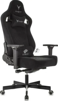 Кресло игровое Knight Hunter черный, Alfa Black крестов. металл