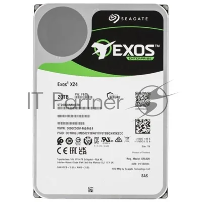 Жесткий диск HDD Seagate Exos X24 20Tb 7200rpm SAS 512Mb 3.5"