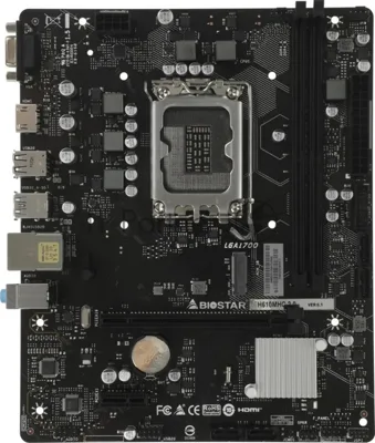 Материнская плата Biostar H610MHC 2.0, LGA1700, Intel H610, 2xDDR4, 4xSATA, 1xM.2 PCIe 3.0 x4, 1xPCIe 4.0 x16, 1xPCIe 3.0 x1, 1xVGA, 1xHDMI, 1x 1Gb LAN, 2xUSB 3.2 Gen1, 4xUSB 2.0, 3x3.5 мм, 7.1, microATX
