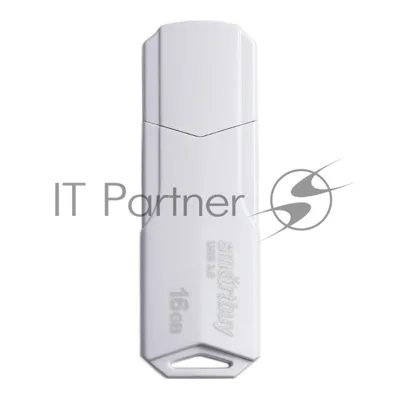 Флешка USB Smartbuy CLUE white (SB16GbCLU-W3), 16Gb, USB 3.0/3.1, R/W 70/25, белый