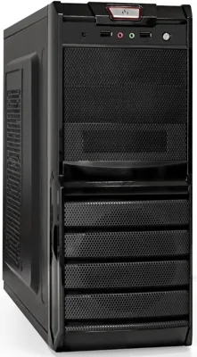 Компьютерный корпус Miditower ExeGate XP-329S-UNS450 (ATX, БП UNS450 с вент. 12см, 2*USB, аудио, черный)