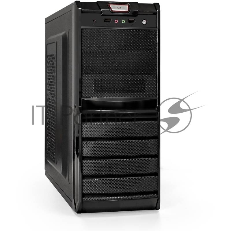 Компьютерный корпус Miditower ExeGate XP-329S-UNS400 (ATX, БП UNS400 с вент. 12см, 2*USB, аудио, черный)