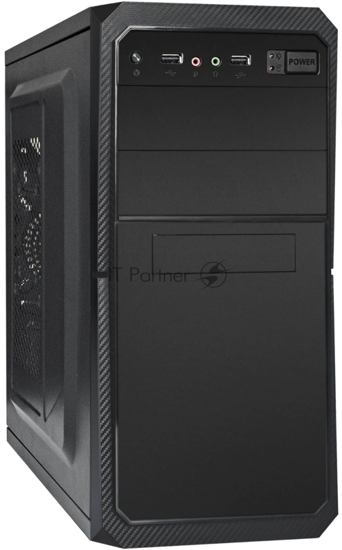 Компьютерный корпус Minitower ExeGate BA-202-UNS350 (mATX, БП UNS350 с вент. 12см, 2хUSB, аудио, черный)